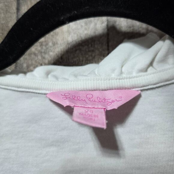 Lilly Pulitzer White Babydoll Ruffle Bolero Cardigan - Picture 3 of 4